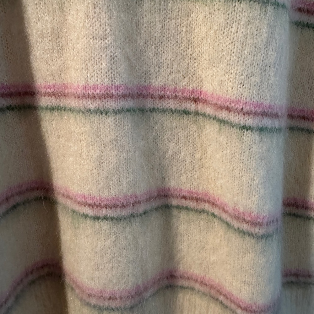 J. Crew Alpaca-blend V-neck cardigan in stripe - Picture 5 of 5